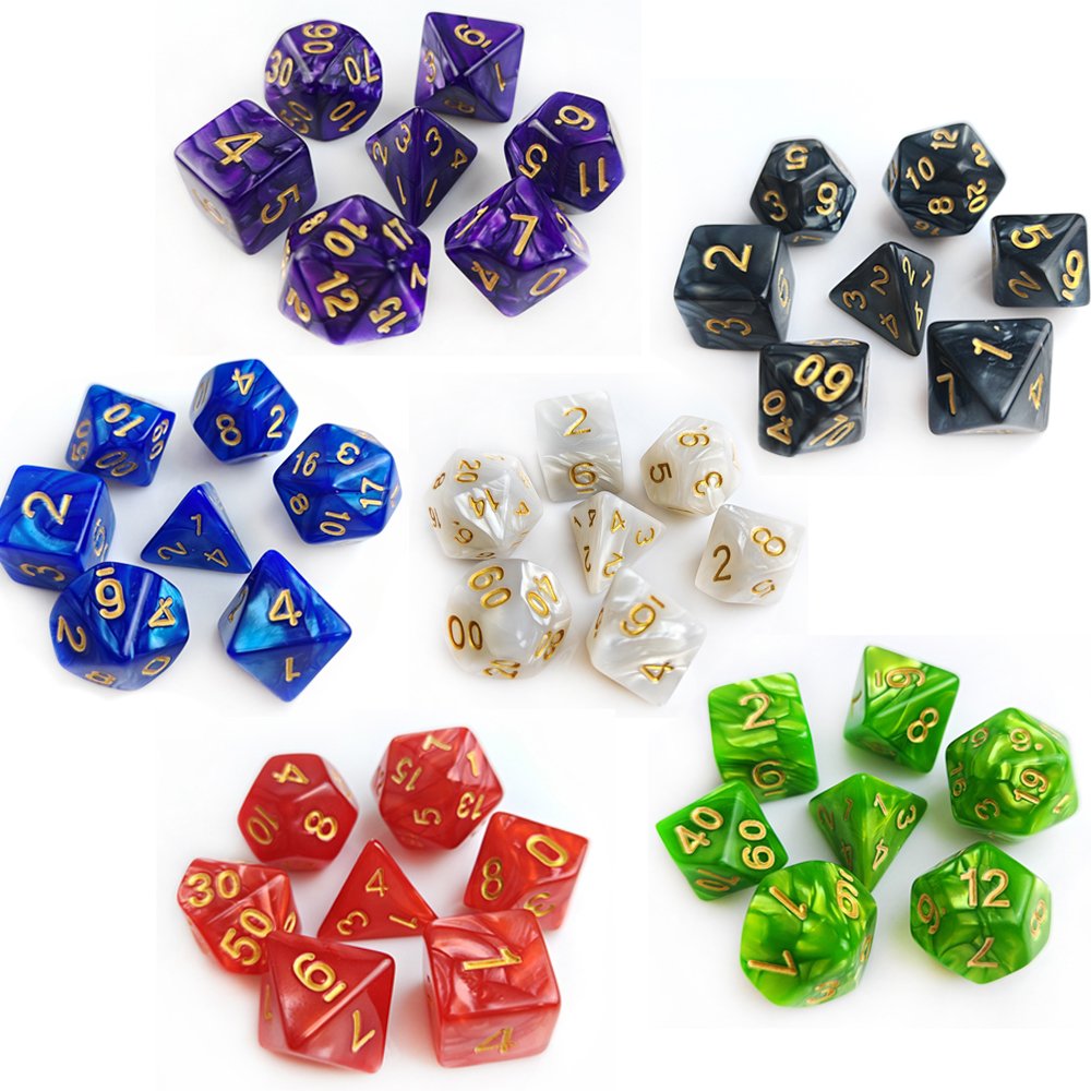 Mystery Acrylic Dice! Randomly send 10 colors Dungeons and Dragons RPG Board Game Dice Polyhedral Plastic DND Dice Set