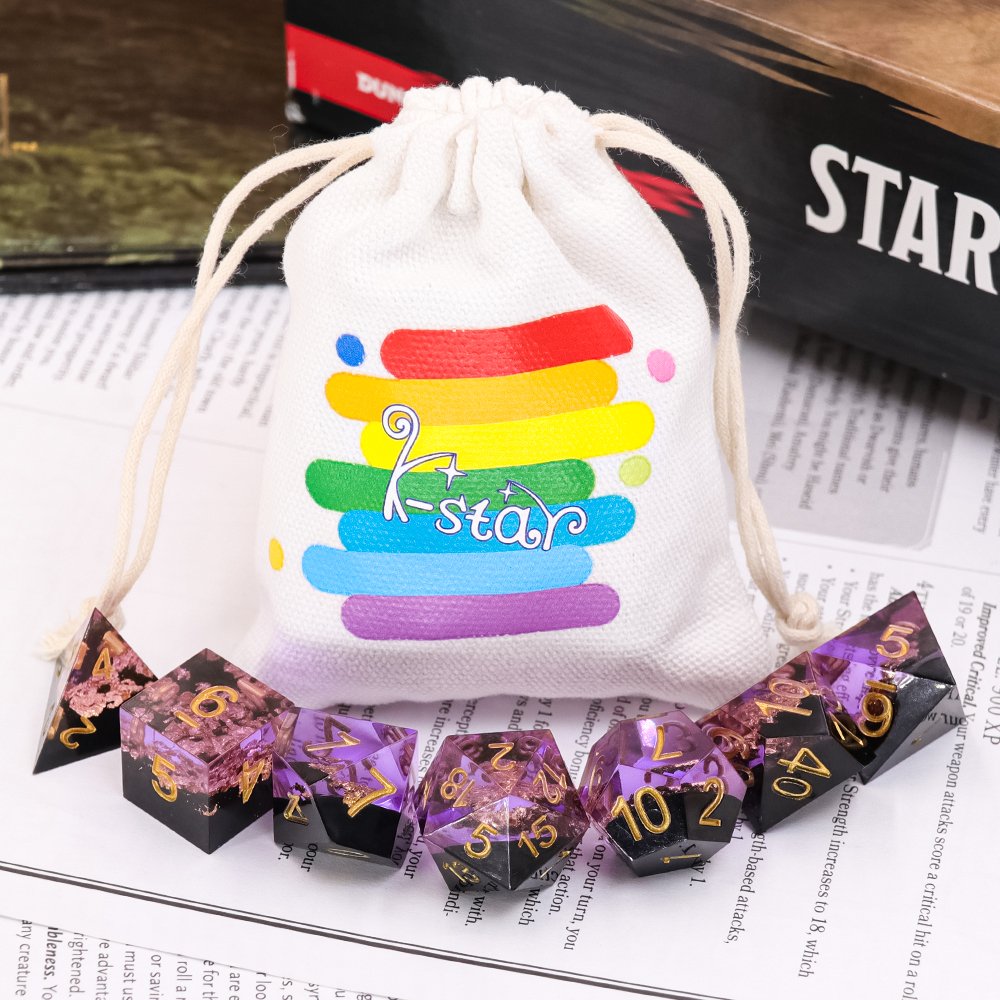 High Quality Polyhedral Dragon Eye 7pcs Set Standard Size Dice For Board Games