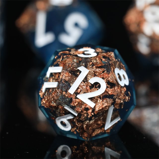 Mini Planet Dragon and Dungeon Dice Resin Polyhedral DND 7pcs Set Sharp Edges Dice RPG board role-playing games Dice