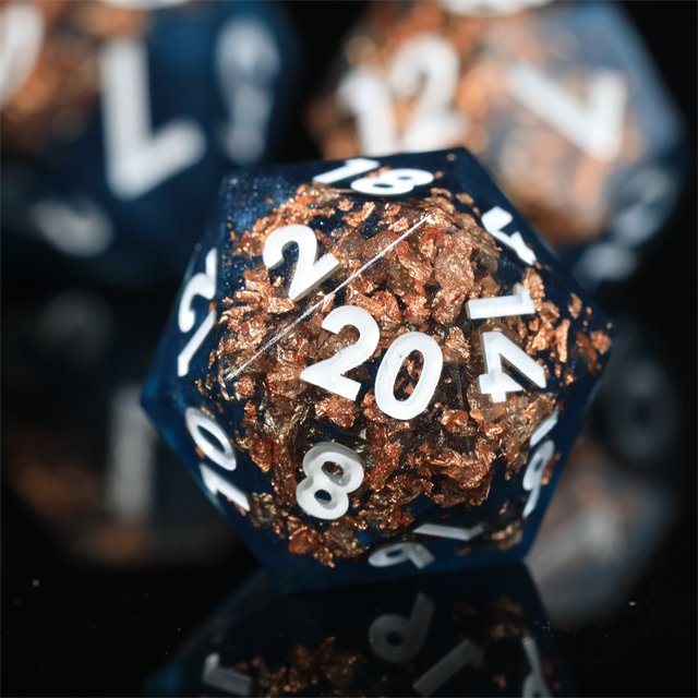 Mini Planet Dragon and Dungeon Dice Resin Polyhedral DND 7pcs Set Sharp Edges Dice RPG board role-playing games Dice