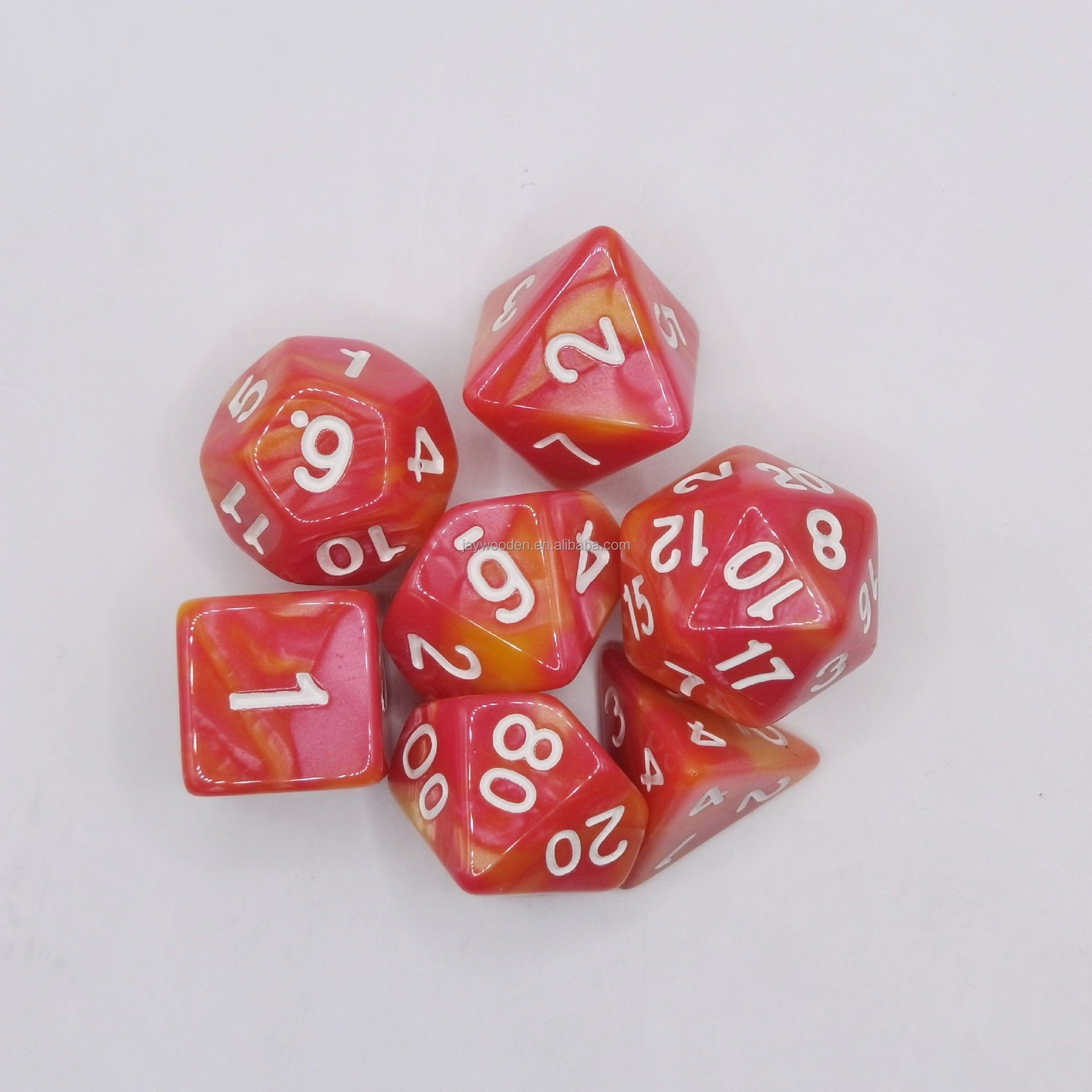 7PCS Mix Dice Set With Bag 9 Colors DND RPG Portable Toys For Adults Kids Plastic Cubes TRPG D4 D6 D8 D10 D12 D20
