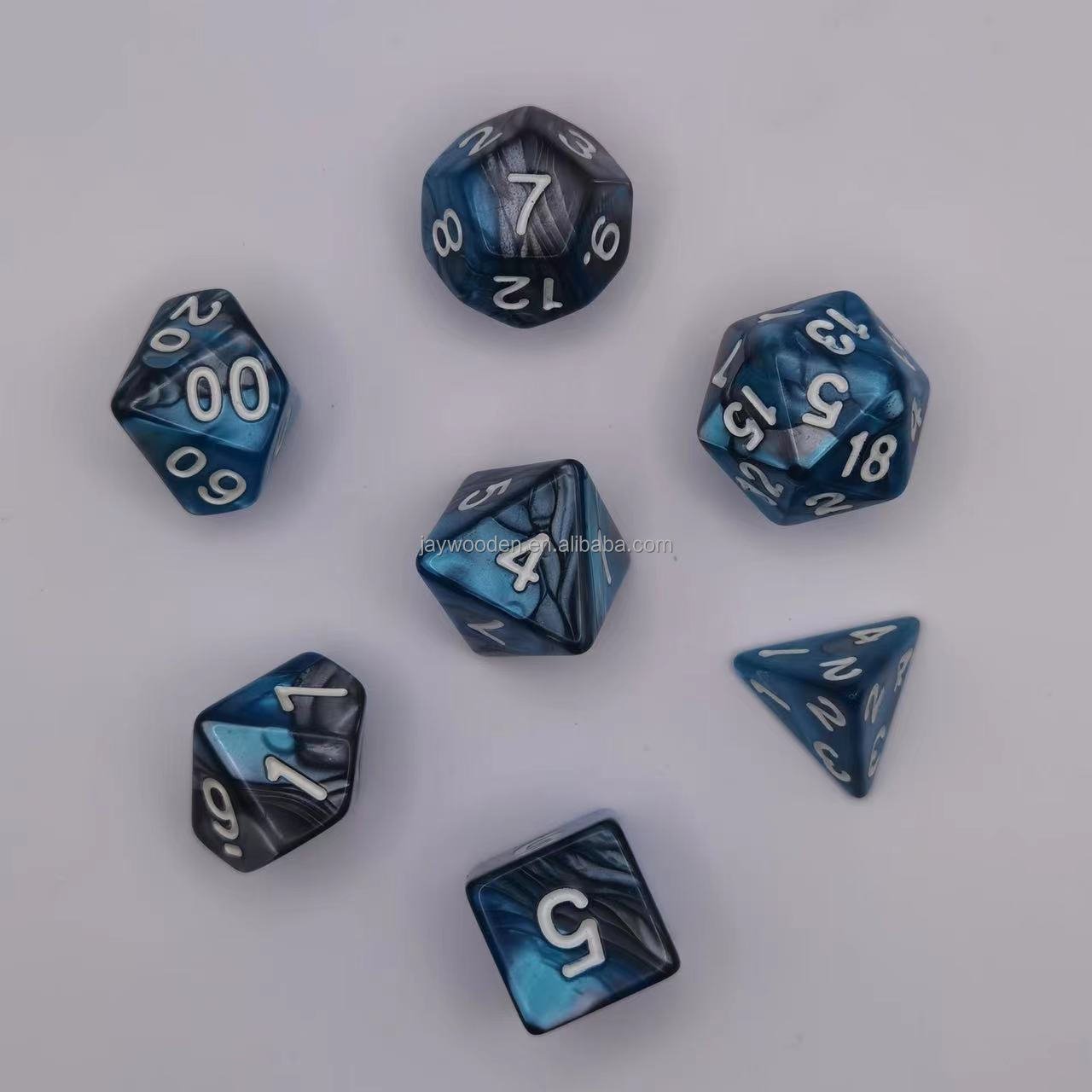 7PCS Mix Dice Set With Bag 9 Colors DND RPG Portable Toys For Adults Kids Plastic Cubes TRPG D4 D6 D8 D10 D12 D20