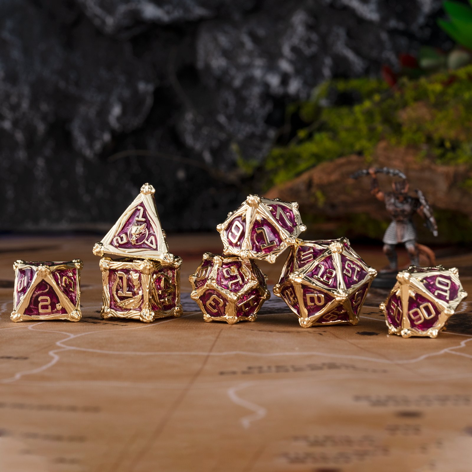 Factory Customized Wholesale New Hot Sale Dragon's Eye dnd dice polyhedral metal dice set D&D RPG dice for Table Game