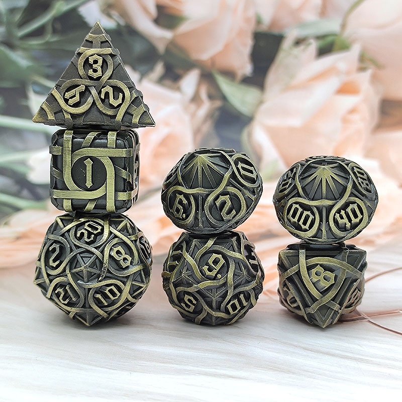 Super Septemner SalesDragon DND Metal Dice Set Dungeons and Dragons Gifts D&D D and D Metal Dice for D20 Polyhedral