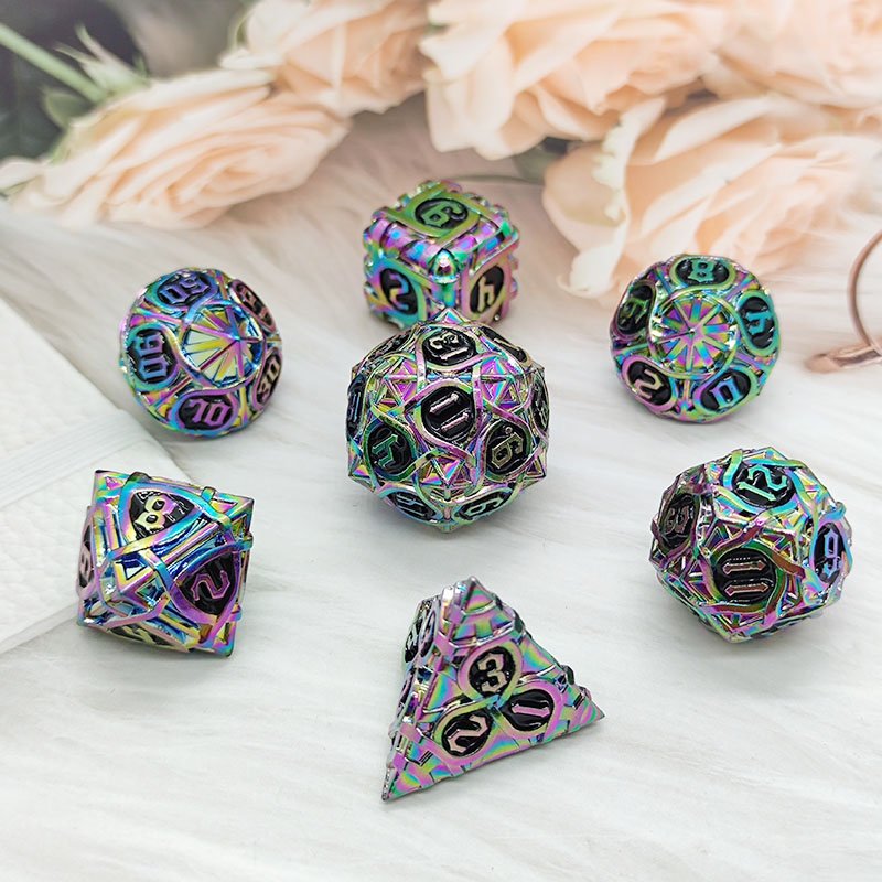 Super Septemner SalesDragon DND Metal Dice Set Dungeons and Dragons Gifts D&D D and D Metal Dice for D20 Polyhedral
