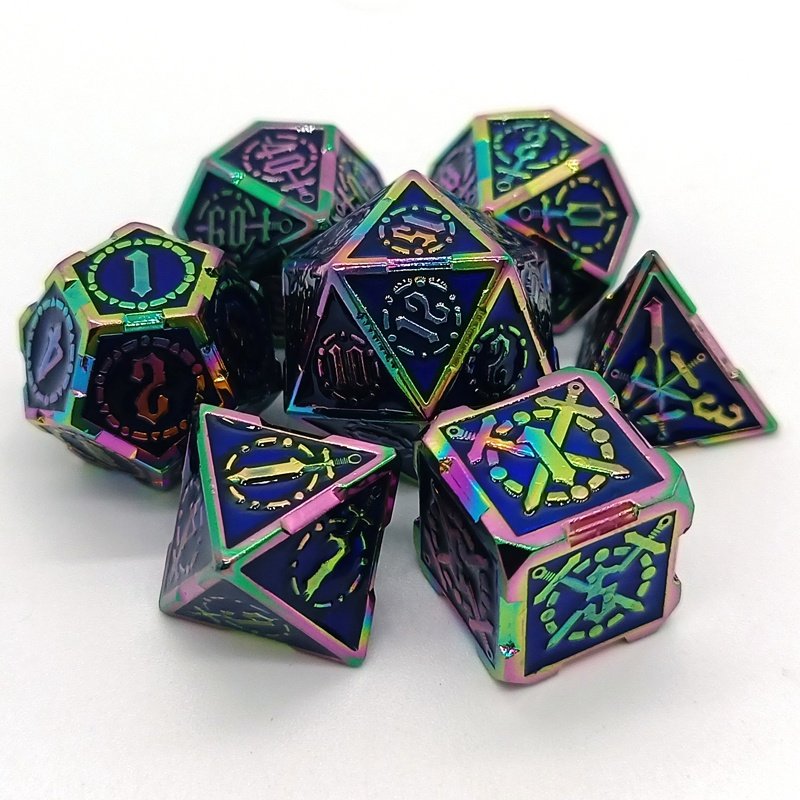 Super Septemner SalesDragon DND Metal Dice Set Dungeons and Dragons Gifts D&D D and D Metal Dice for D20 Polyhedral