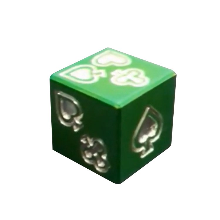 CNC factory supply black red gold color metal game dice with custom logo