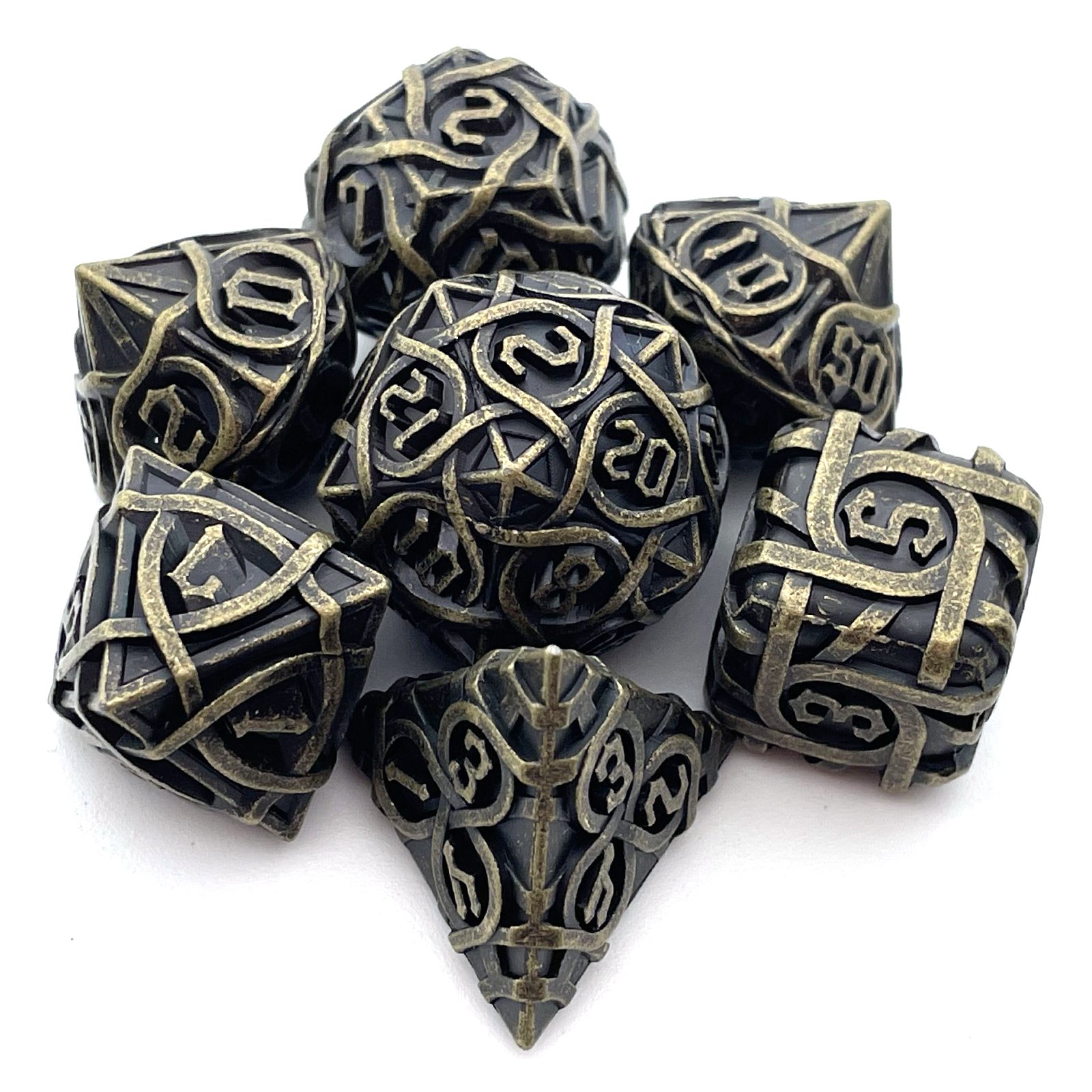 Metal dice DND Dungeons & Dragons running Group Solid dice set RPG board game dice support customization