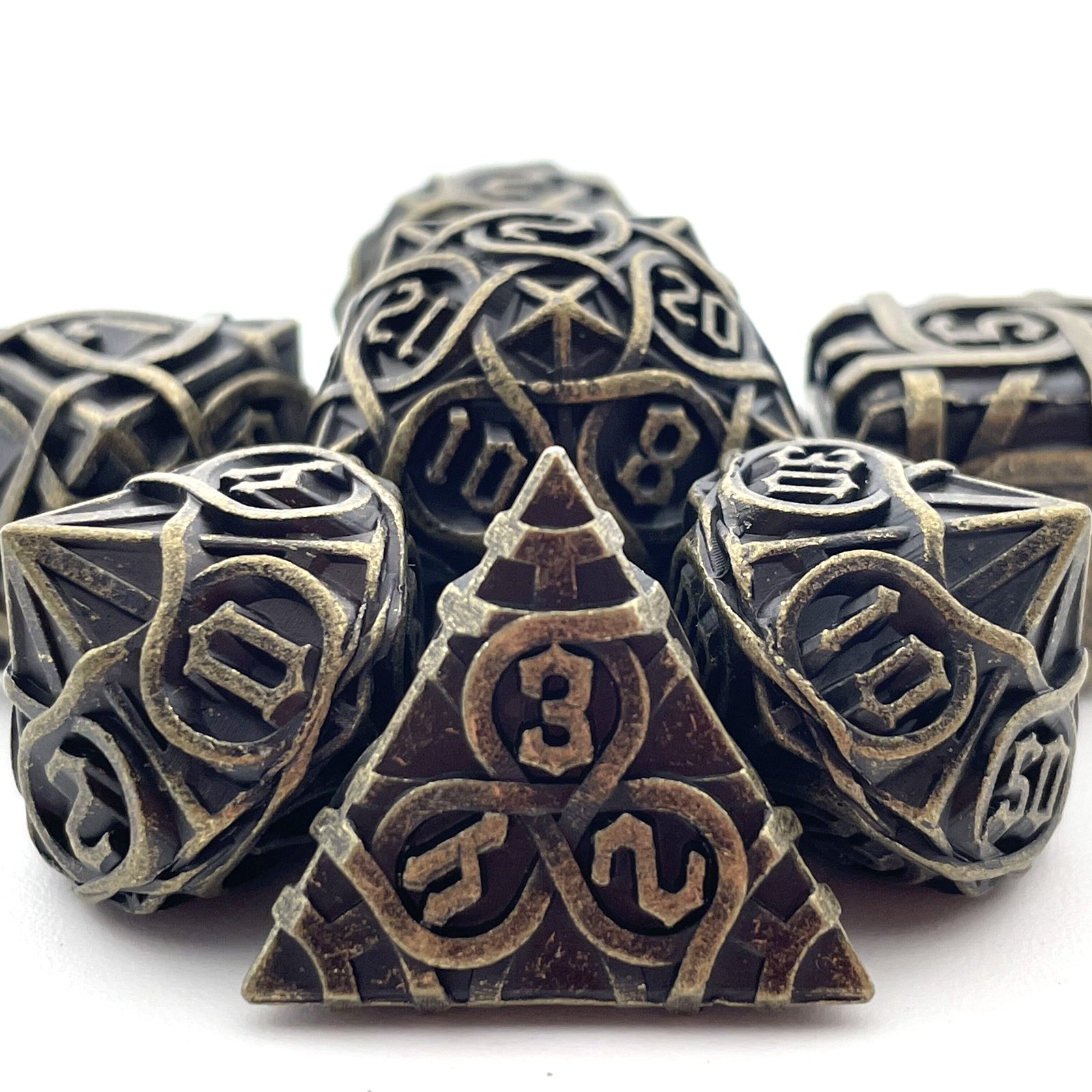 Metal dice DND Dungeons & Dragons running Group Solid dice set RPG board game dice support customization