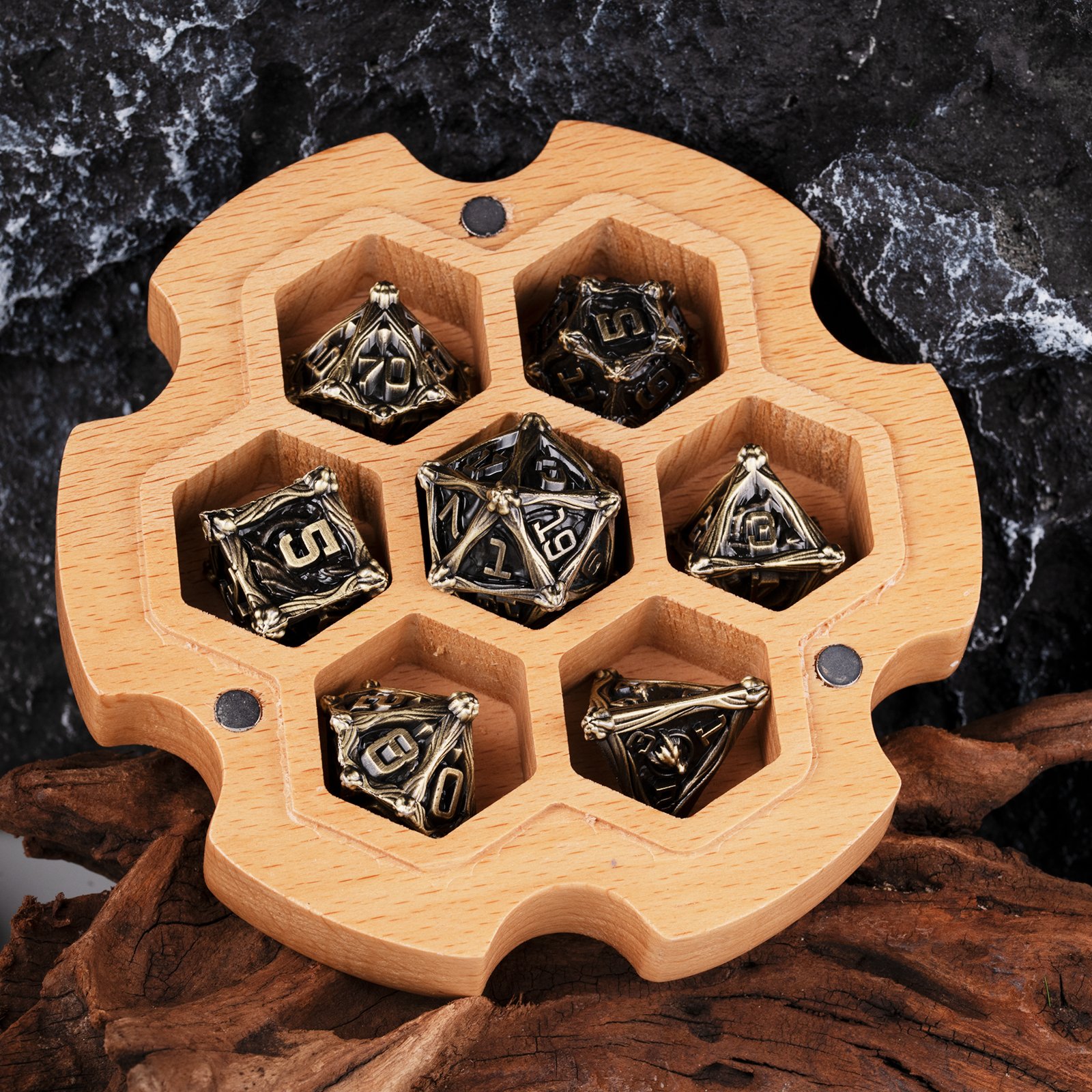 Dungeons and Dragons Polyhedral Metal DND RPG 7pcs Per Set Board Game Dice Style Pcs Colorful Color