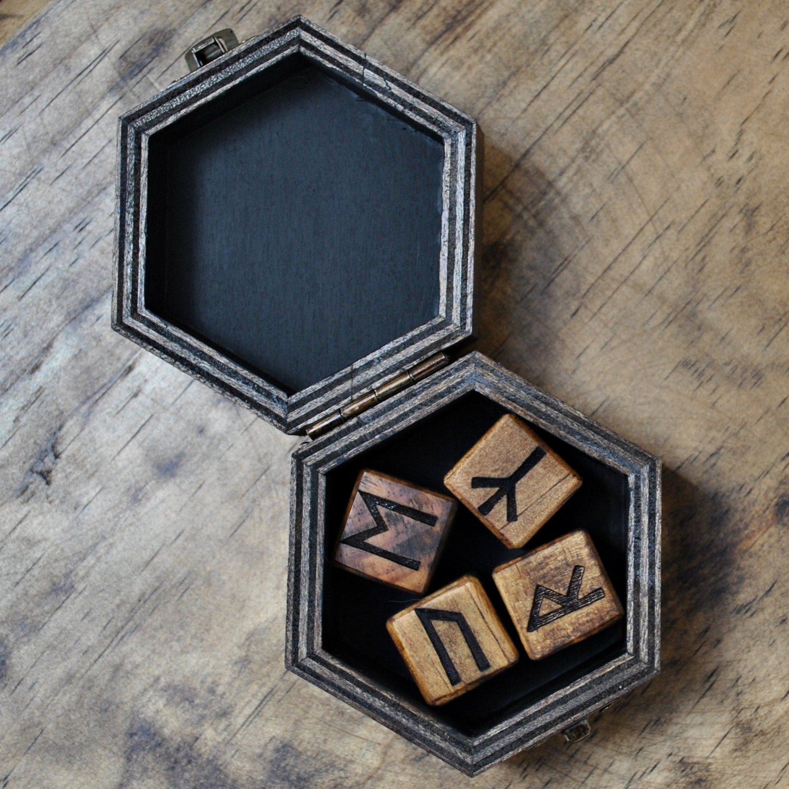 Premium Wood Viking Culture Game Dice & Wood Box For Viking Culture Box & Natural Wood Box Wholesale Natural Wood Store By LHD