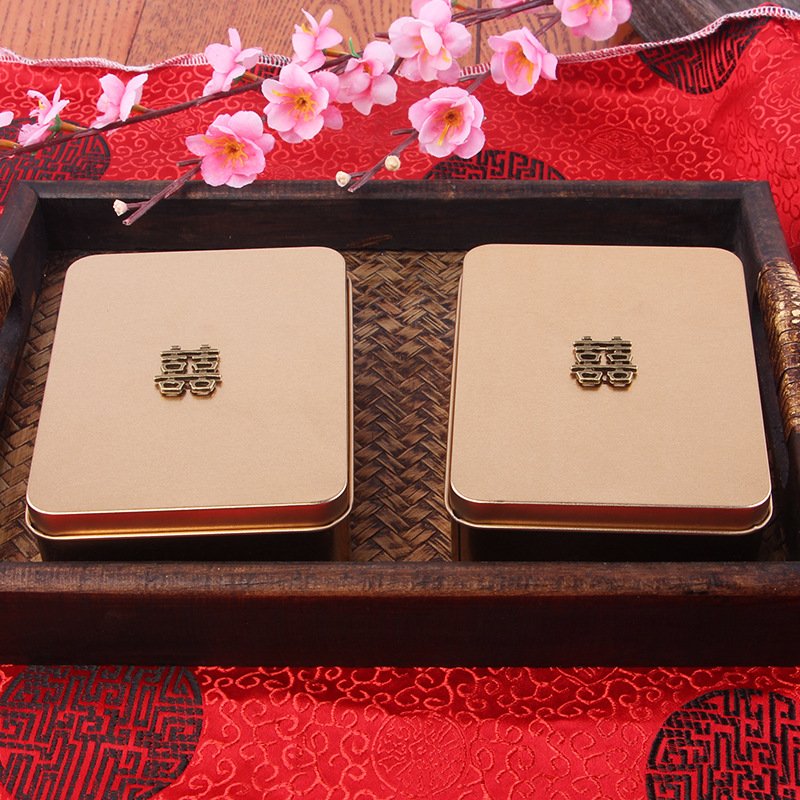 low price items with lid square Shape rectangle slide boxes dice thin rectangular can wedding tin box