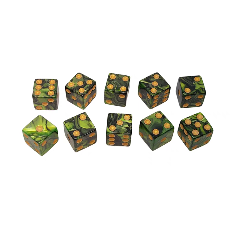 2024 16mm Acrylic Casino Digital Polyhedral Custom Six Sided Spot Board Game Dice D&D RPG Supplier Gambling Dices Set