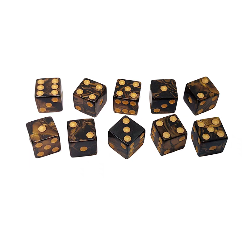 2024 16mm Acrylic Casino Digital Polyhedral Custom Six Sided Spot Board Game Dice D&D RPG Supplier Gambling Dices Set