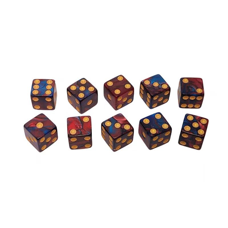2024 16mm Acrylic Casino Digital Polyhedral Custom Six Sided Spot Board Game Dice D&D RPG Supplier Gambling Dices Set