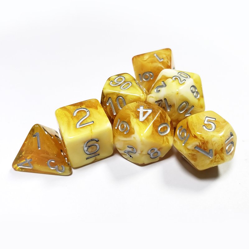 Custom Logo Resin Polyhedral Dice Dnd Rpg Dice Board Or Card Games Dungeons Dragons Plastic Dice Set