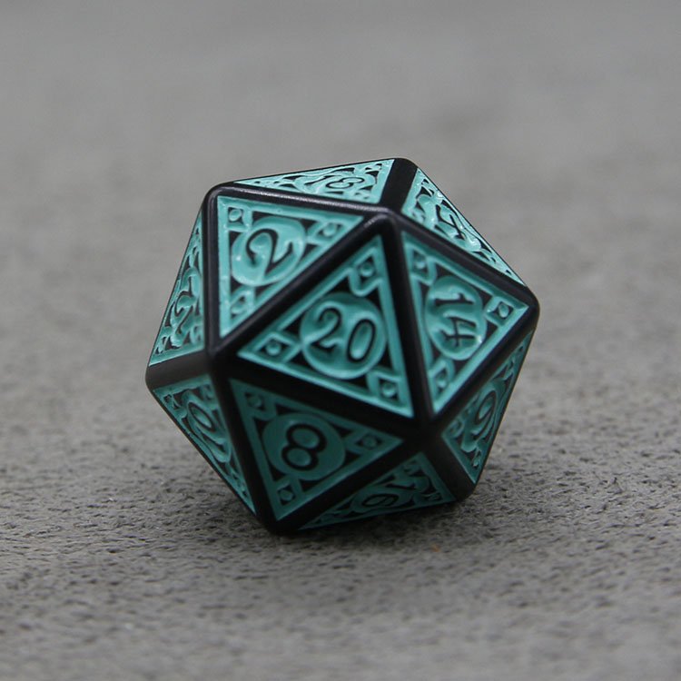 Black & Bule Acrylic Dice Set Bulk
