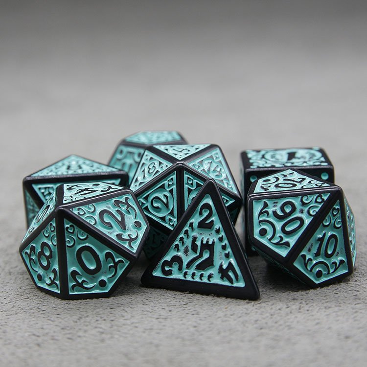 Black & Bule Acrylic Dice Set Bulk