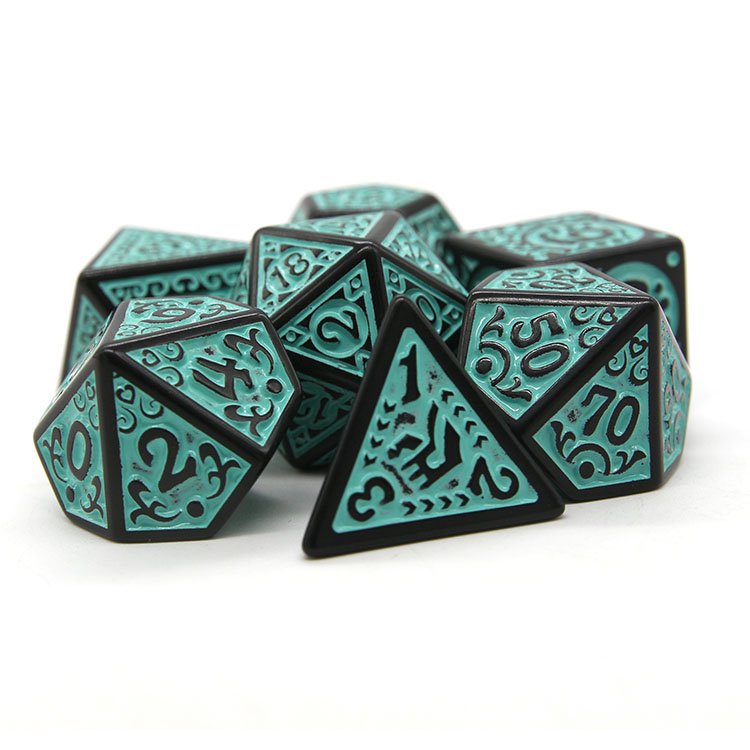 Black & Bule Acrylic Dice Set Bulk