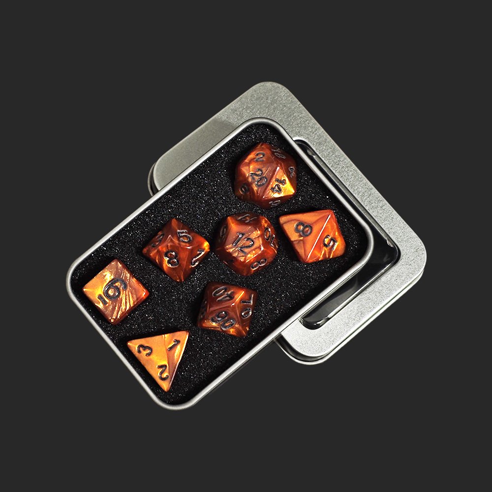 HS Pearl Dice Polyhedral Acrylic DND Dice Board Games Dungeons and Dragons Plastic Dice Set