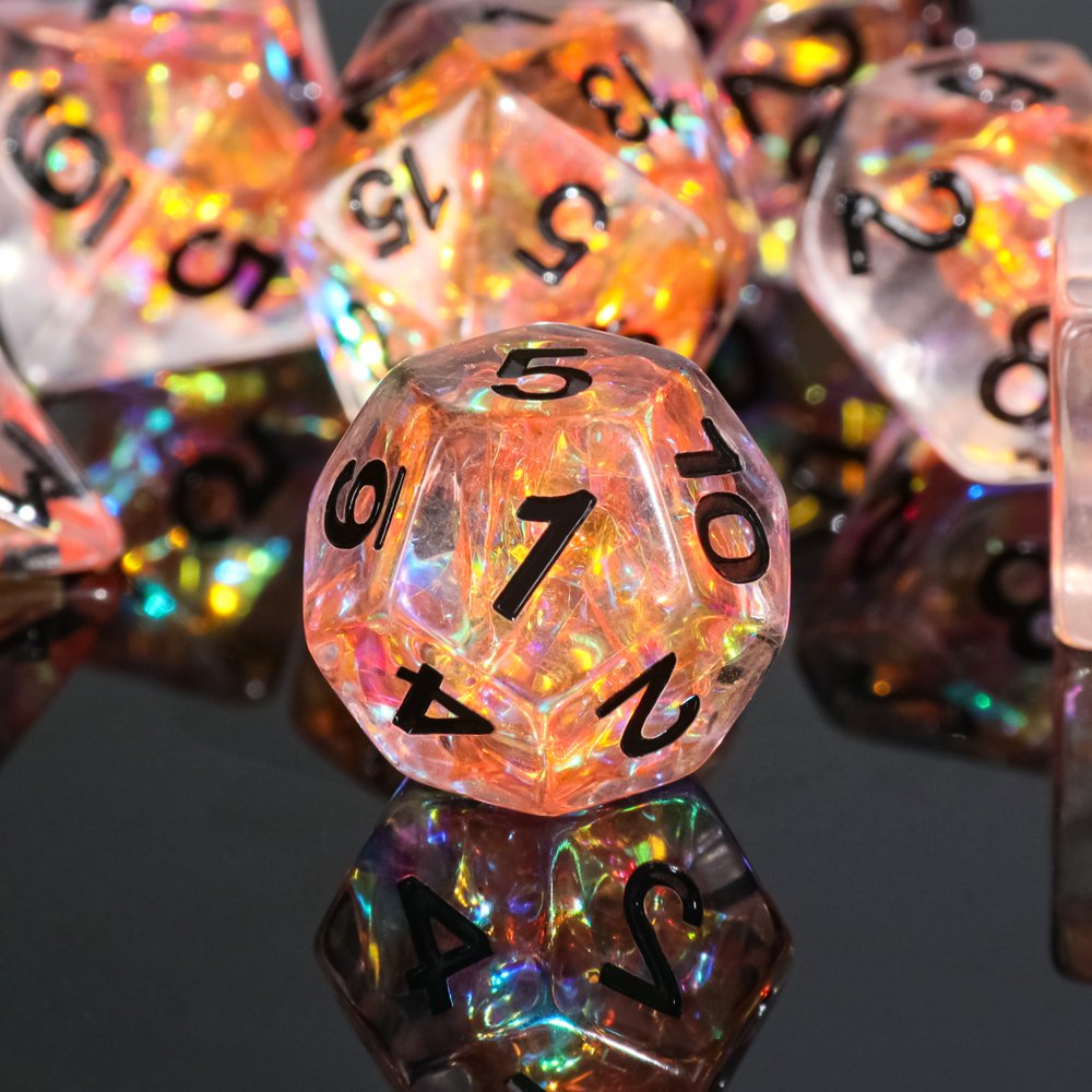 Hard to Damage durable metal 7 pcs dice set Polyhedral dice for different type of board games