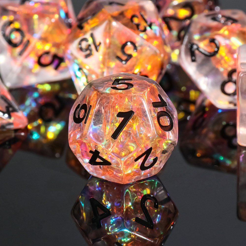 Hard to Damage durable metal 7 pcs dice set Polyhedral dice for different type of board games