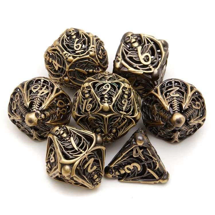 Mini Planet Metal DND Dice Set for Dungeons and Dragons Tavern Play d&d Metal Custom polyhedral RPG Christmas&Halloween Gift set