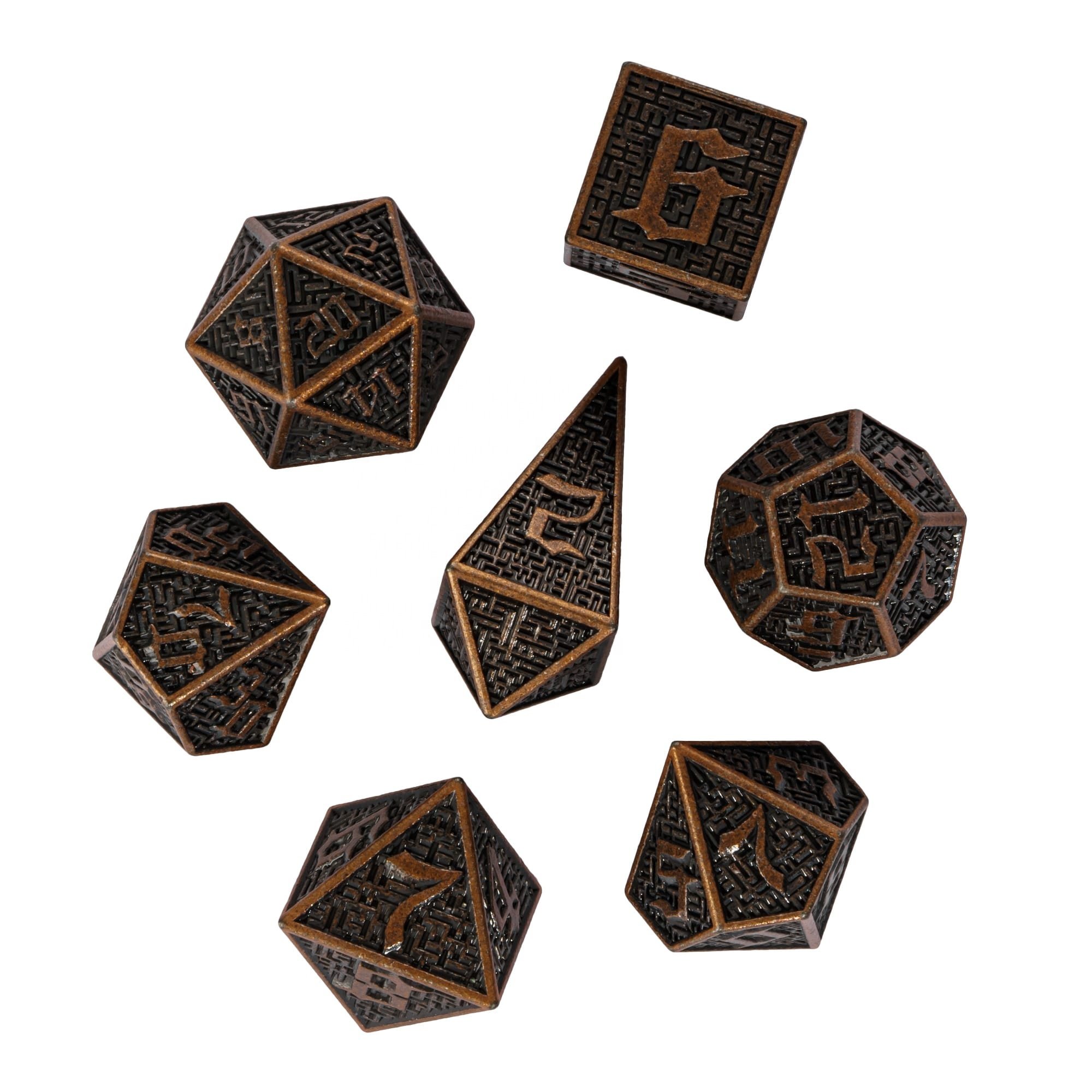 Udixi dnd Barrel Plating Metal Dice Maze Dice with Metal Box Dungeons and Dragons board game