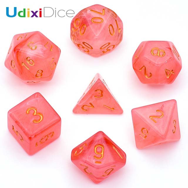 Udixi Acrylic Polyhedral Wholesale dungeons and dragons Plastic RPG Gaming Rolepaly Swirl Dice