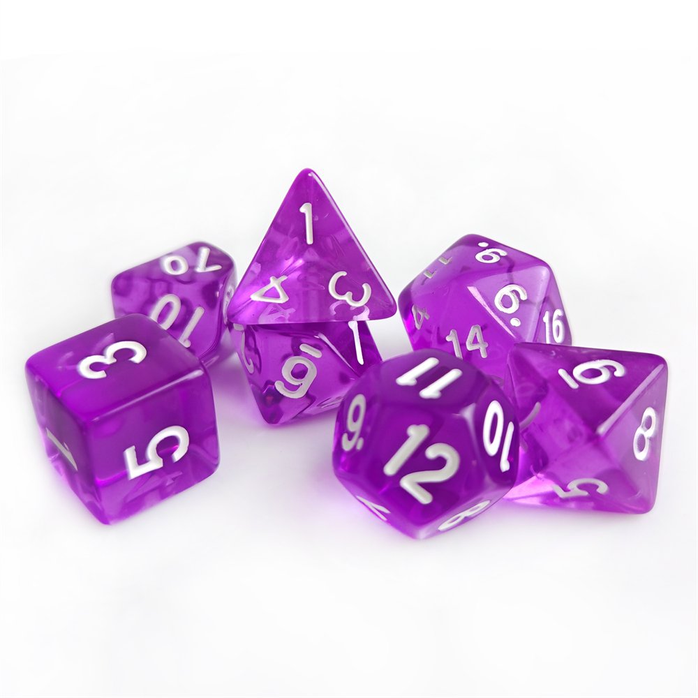 In Stock Wholesale Acrylic DND Dice Set for Dungeons and Dragons Role Playing Game Custom Transparent Polyhedral Dice