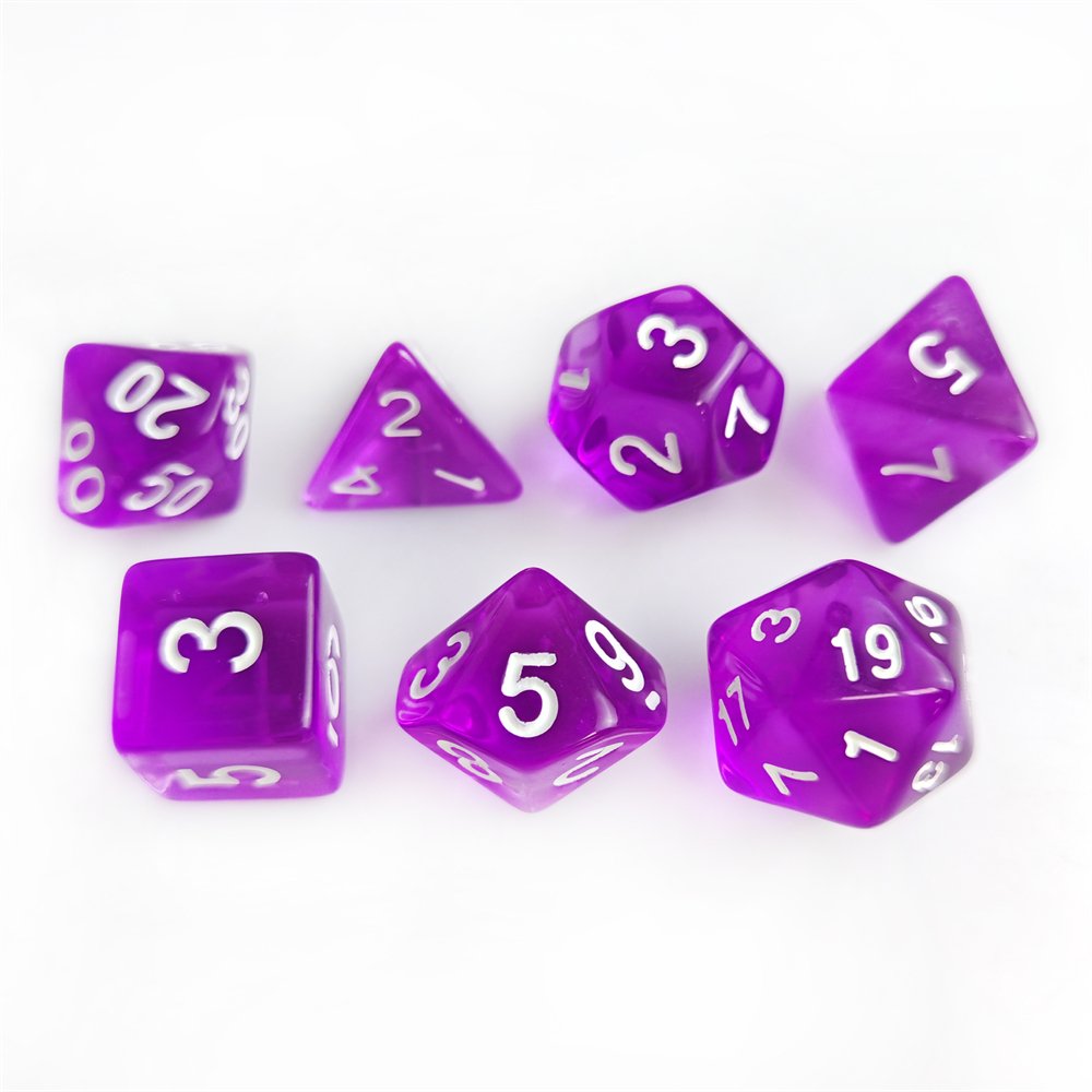 In Stock Wholesale Acrylic DND Dice Set for Dungeons and Dragons Role Playing Game Custom Transparent Polyhedral Dice