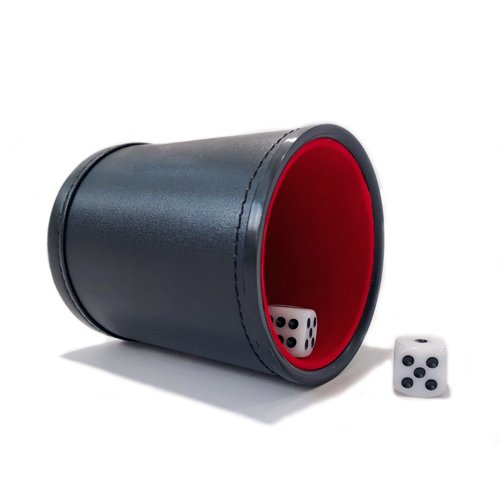 High quality custom leather dice cup printing logo Dice cup size 9.3*8cm
