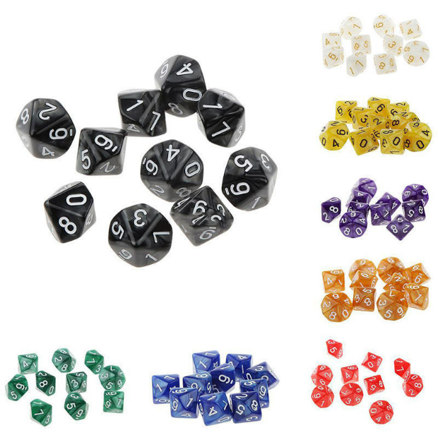 Custom Dungeon And Dragon Polyhedral Transparent Plastic Blank Dice Board Game Dnd Rpg Resin Dice Set