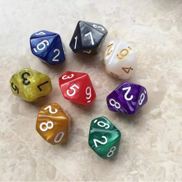 Custom Dungeon And Dragon Polyhedral Transparent Plastic Blank Dice Board Game Dnd Rpg Resin Dice Set