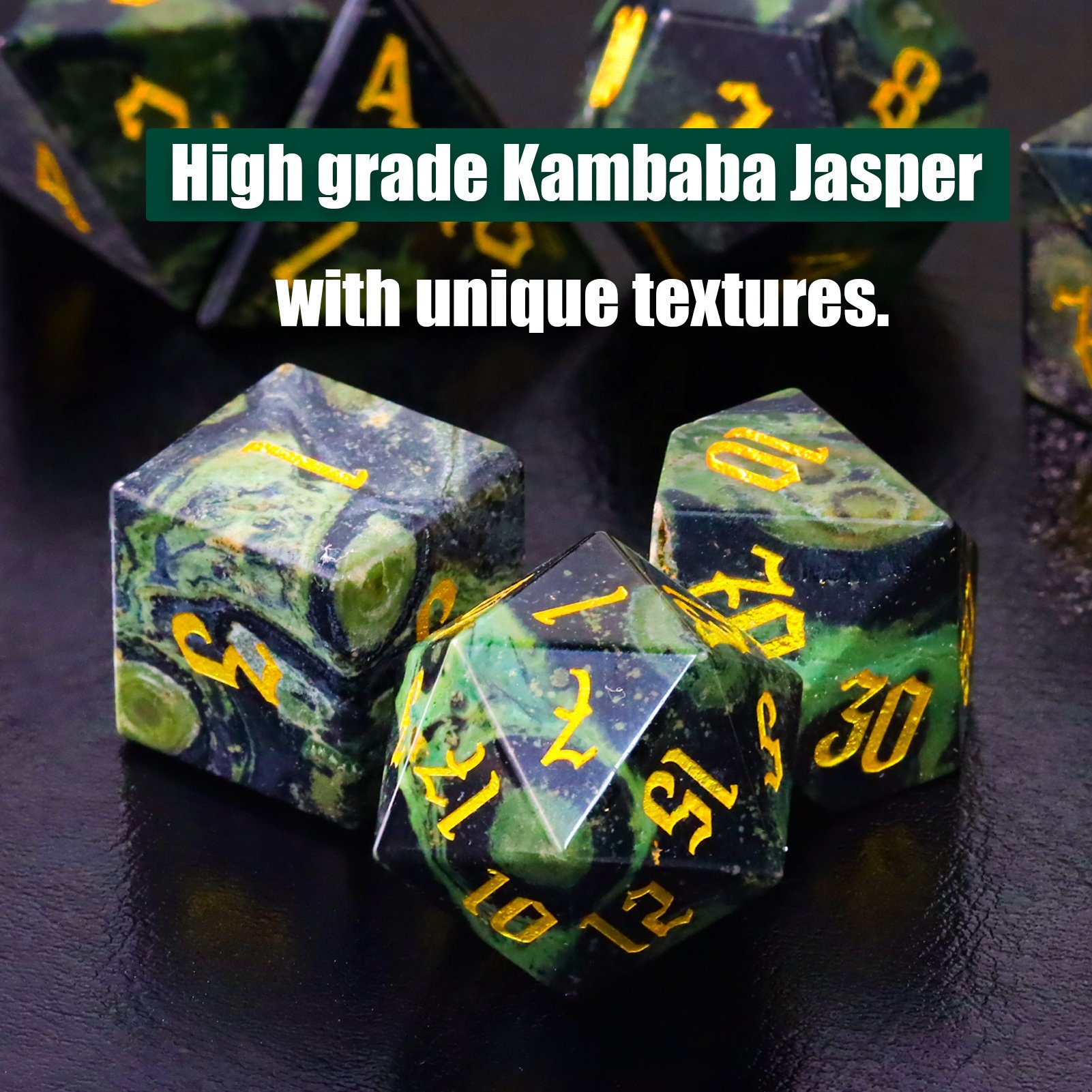 Factory Wholesale Hot Sale High Quality Bird Stone Dice Set For Dungeons And Dragons RPG
