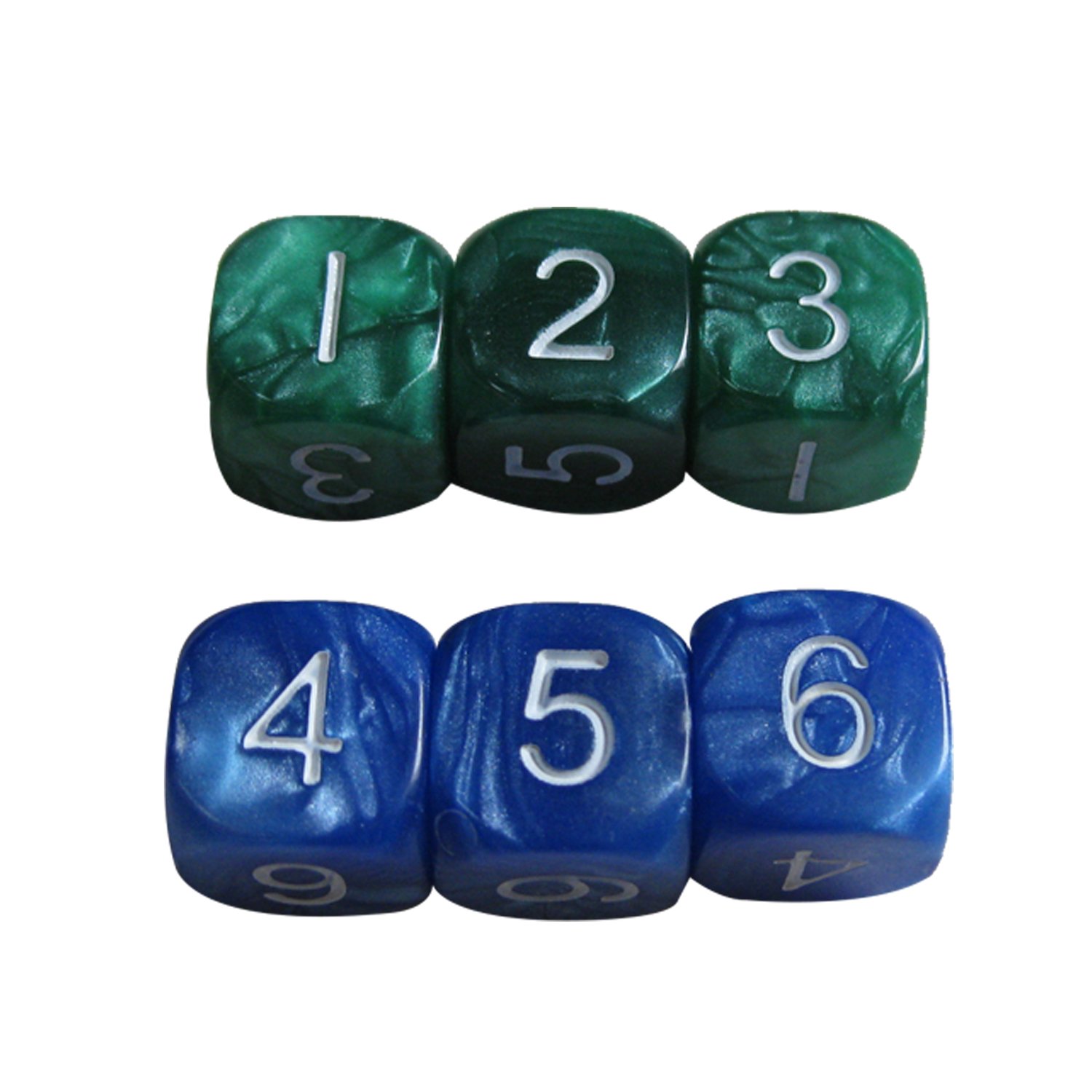16mm Custom Acrylic D20 Plus and Minus Number Dice 7pcs Square-shaped Board Game Dice for Education and Entertainment Model D6