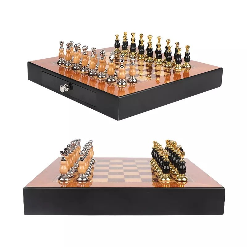 Factory Personalized Backgammon Velvet Leather White OEM Customized Handmade Backgammon Wooden Chess Game Set