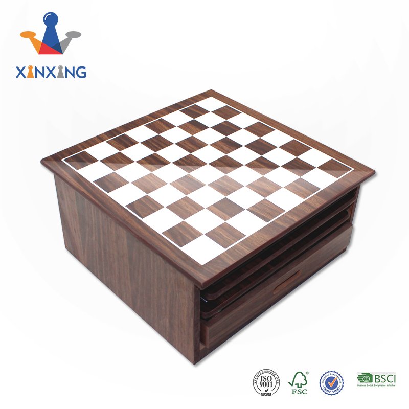 Multi 15 in 1 wooden chess table board game toy with chess backgammon ludo domino mikado game for kids' entertainment