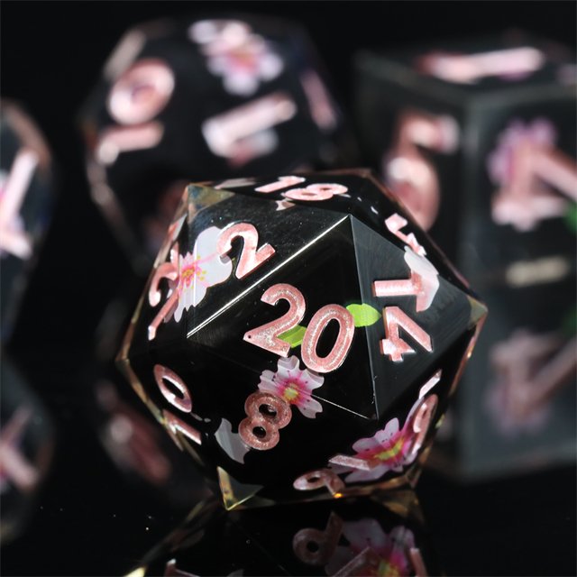 Mini Planet Dragon and Dungeon Custom dnd dice Resin Polyhedral dice Sharp Edges RPG board role-playing games Dice Set