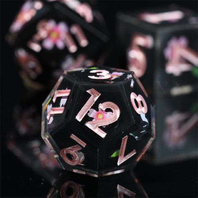 Mini Planet Dragon and Dungeon Custom dnd dice Resin Polyhedral dice Sharp Edges RPG board role-playing games Dice Set