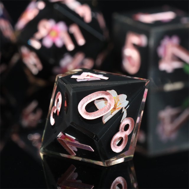 Mini Planet Dragon and Dungeon Custom dnd dice Resin Polyhedral dice Sharp Edges RPG board role-playing games Dice Set