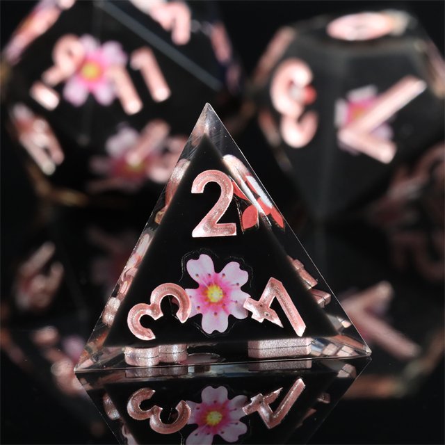 Mini Planet Dragon and Dungeon Custom dnd dice Resin Polyhedral dice Sharp Edges RPG board role-playing games Dice Set