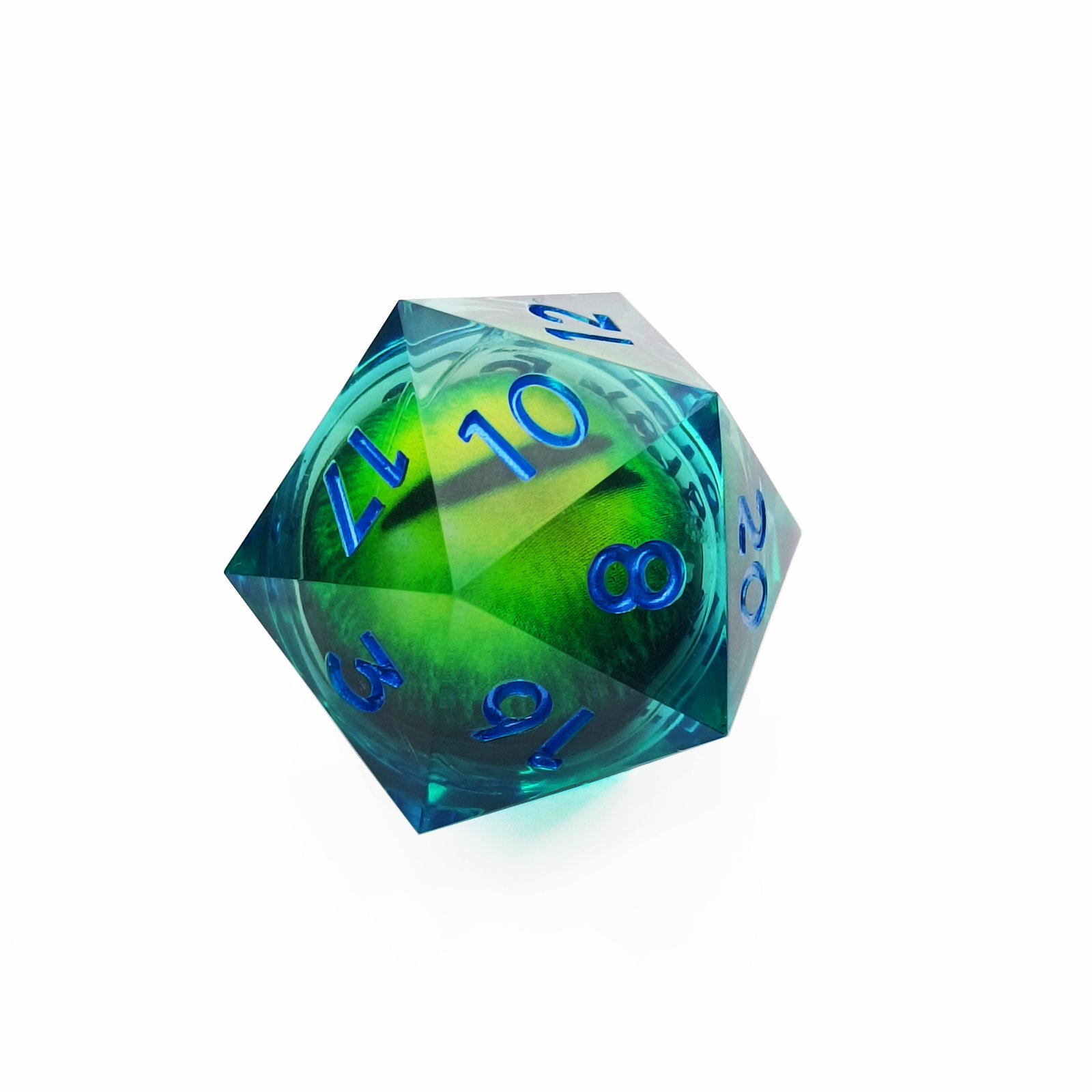 35MM Giant Dragon's Eye Resin Liquid Core Illuminated D20 Dice RPG Tabletop Board Game Dice Accessories dnd Resin 20 Face Dice