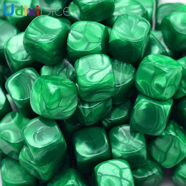 Udixi Plastic Acrylic 16mm blank dice cube for Board Games, DIY, Fun and Teaching