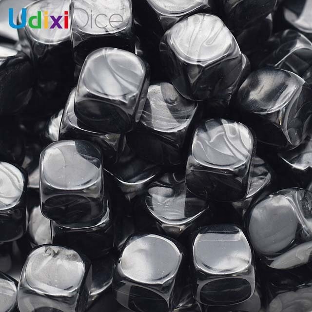 Udixi Plastic Acrylic 16mm blank dice cube for Board Games, DIY, Fun and Teaching