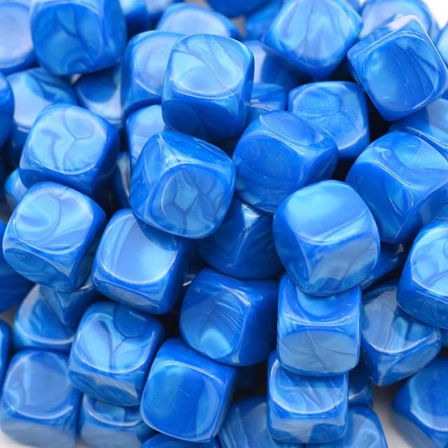 Udixi Plastic Acrylic 16mm blank dice cube for Board Games, DIY, Fun and Teaching