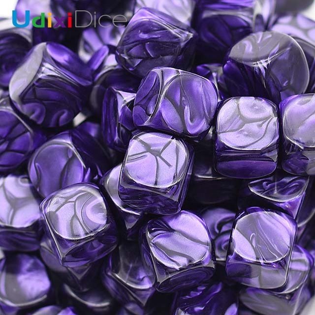 Udixi Plastic Acrylic 16mm blank dice cube for Board Games, DIY, Fun and Teaching