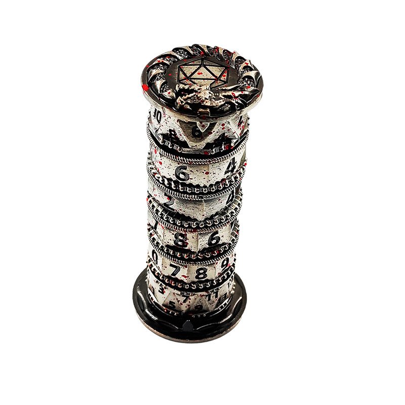factory supply wholesale 7 to 1 tower spin dnd metal rpg dice