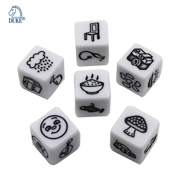 Math Symbol or variety Custom Picture 16mm Round Corner Education Game Dice