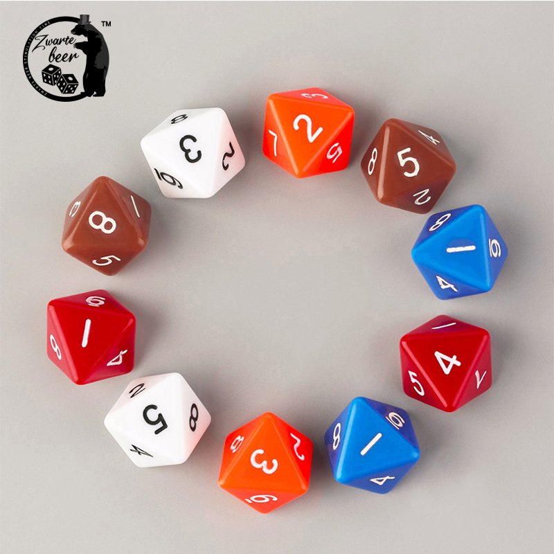 custom D8 16mm Dice High Quality Solid Color Transparent Polyhedral Dice resin Board Game